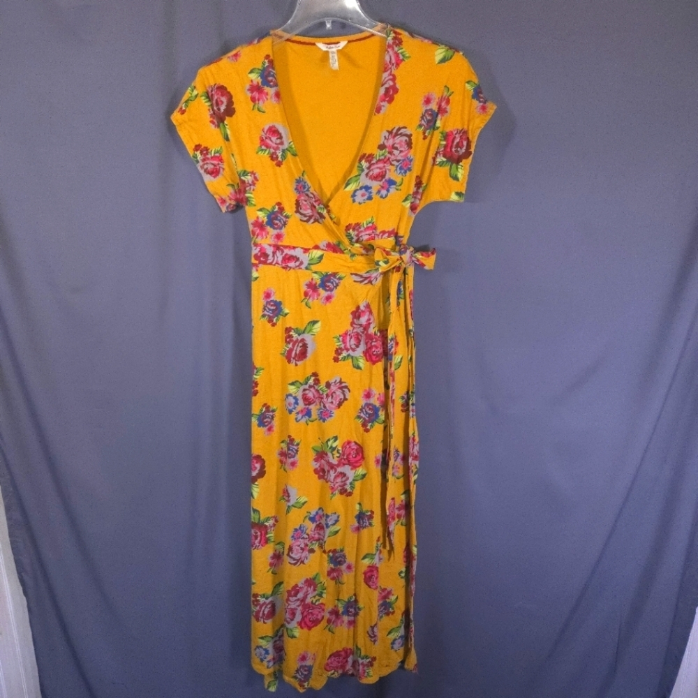 Matilda Jane Alana Wrap Dress‎ Floral Size Small Maxi Teacher Cottagecore